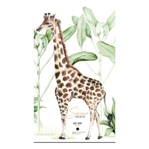 Nástěnná samolepka žirafy Dekornik, 77 cm