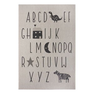 Krémový dětský koberec Ragami Letters, 200 x 290 cm