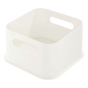 Bílý úložný box iDesign Eco Handled, 21,3 x 21,3 cm