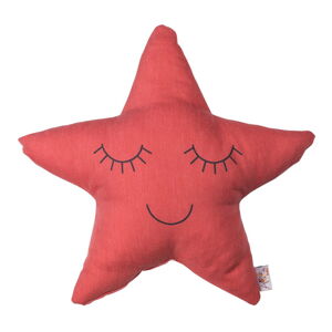 Červený dětský polštářek s příměsí bavlny Mike & Co. NEW YORK Pillow Toy Star, 35 x 35 cm