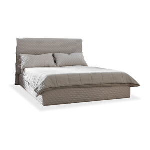 Béžová čalouněná dvoulůžková postel s roštem 180x200 cm Sleepy Luna – Miuform