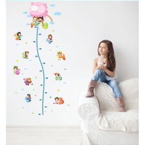 Nástěnná samolepka s dětským metrem Ambiance Balloon with Little Kids