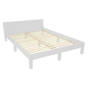 Světle šedá dvoulůžková postel z bukového dřeva s roštem 140x200 cm Dabi – Ragaba