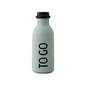 Světle zelená láhev na vodu Design Letters To Go, 500 ml