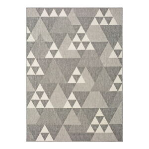 Šedý venkovní koberec Universal Clhoe Triangles, 80 x 150 cm