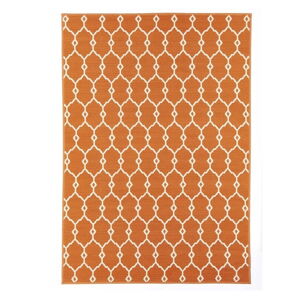 Oranžový venkovní koberec Floorita Trellis, 160 x 230 cm