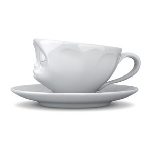 Bílý líbající porcelánový hrnek na kávu 58products, objem 200 ml