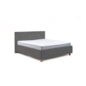 Světle šedá dvoulůžková postel s úložným prostorem ProSpánek Grace, 160 x 200 cm