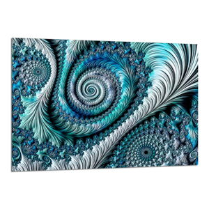 Obraz Styler Glasspik Fractal Blue, 80 x 120 cm