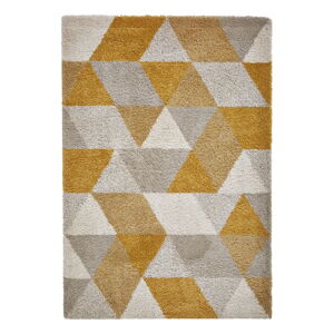Žlutobéžový koberec Think Rugs Royal Nomadic Angles, 160 x 220 cm