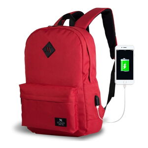 Červený batoh s USB portem My Valice SPECTA Smart Bag