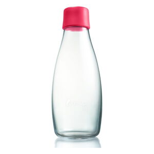 Malinově růžová skleněná lahev ReTap s doživotní zárukou, 500 ml