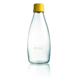 Tmavě žlutá skleněná lahev ReTap s doživotní zárukou, 800 ml
