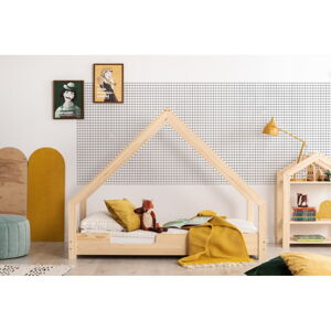 Domečková dětská postel z borovicového dřeva Adeko Loca Cassy, 90 x 140 cm