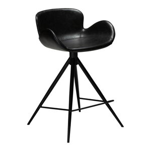 Černá barová židle z imitace kůže DAN–FORM Denmark Gaia, výška 87 cm