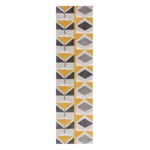 Šedo-žlutý běhoun Flair Rugs Kodiac, 60 x 230 cm