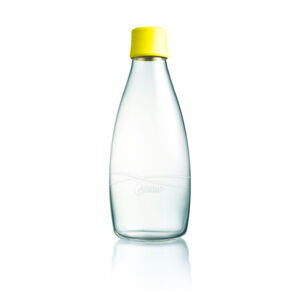 Žlutá skleněná lahev ReTap s doživotní zárukou, 800 ml