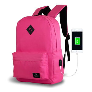 Růžový batoh s USB portem My Valice SPECTA Smart Bag