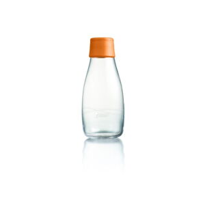 Oranžová skleněná lahev ReTap s doživotní zárukou, 300 ml