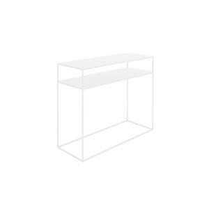 Bílý konzolový kovový stůl s policí Custom Form Tensio, 100 x 35 cm