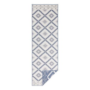 Modro-krémový venkovní koberec Bougari Malibu, 80 x 250 cm