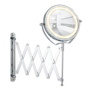 Ocelové kosmetické zrcadlo s LED světlem Wenko Brolo
