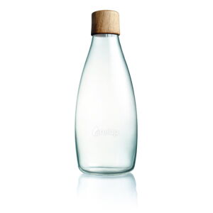 Skleněná lahev s dřevěným víčkem ReTap s doživotní zárukou, 800 ml