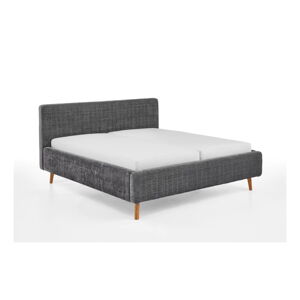 Antracitová čalouněná dvoulůžková postel s roštem 180x200 cm Primavera – Meise Möbel