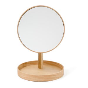 Kosmetické zrcadlo s rámem z dubového dřeva Wireworks Cosmos, ø 25 cm
