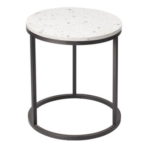 Odkládací stolek s kamennou deskou RGE Bianco, ø 50 cm
