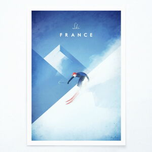 Plakát Travelposter Ski France, A3