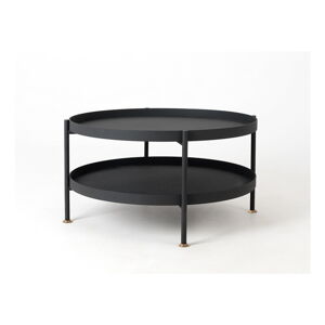Černý konferenční stolek Custom Form Hanna, ⌀ 60 cm