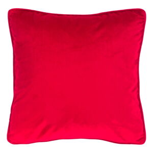 Červený polštář Tiseco Home Studio Velvety, 45 x 45 cm