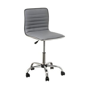 Šedá kancelářská židle z imitace kůže – Casa Selección