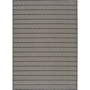 Tmavě šedý venkovní koberec Universal Tokio Stripe, 80 x 150 cm