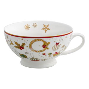 Porcelánový šálek na čaj s vánočním motivem Brandani Alleluia New Bone, ⌀ 14 cm