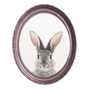 Oválný nástěnný obraz Really Nice Things Rabbit, 40 x 50 cm
