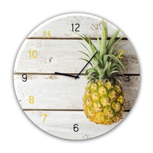 Nástěnné hodiny Styler Glassclock Pineapple, ⌀ 30 cm