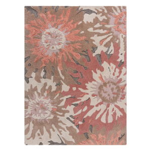 Hnědo-růžový koberec Flair Rugs Soft Floral, 160 x 230 cm