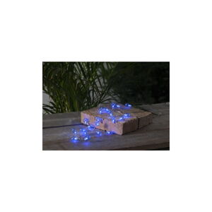 Modrý venkovní světelný LED řetěz s motivem žárovek Star Trading Bulb, 20 světýlek
