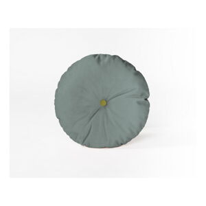 Kulatý dekorativní polštář se sametovým potahem Velvet Atelier Turquoise, ⌀ 35 cm