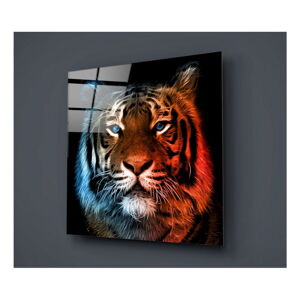 Skleněný obraz Insigne Lion Colorful, 40 x 40 cm