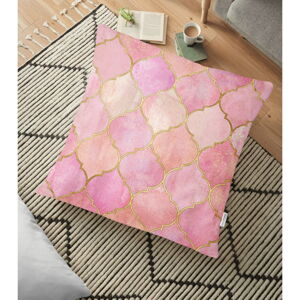 Povlak na polštář s příměsí bavlny Minimalist Cushion Covers Pinky Orient, 70 x 70 cm