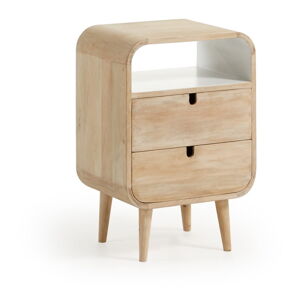 Noční stolek z mangového dřeva s 2 zásuvkami La Forma Gerald, 40 x 30 cm