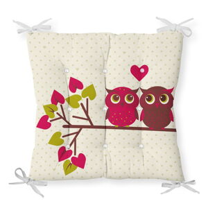 Podsedák s příměsí bavlny Minimalist Cushion Covers Lovely Owls, 40 x 40 cm