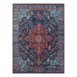 Tmavě modro-červený koberec Nouristan Azrow, 160 x 230 cm
