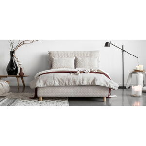 Béžová čalouněná dvoulůžková postel s roštem 180x200 cm Sleepy Luna – Miuform