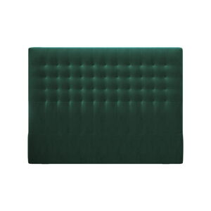Lahvově zelené čelo postele se sametovým potahem Windsor & Co Sofas Apollo, 200 x 120 cm