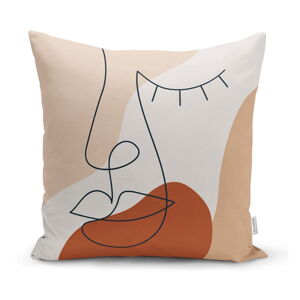 Povlak na polštář Minimalist Cushion Covers Drawing Face Pastel, 45 x 45 cm
