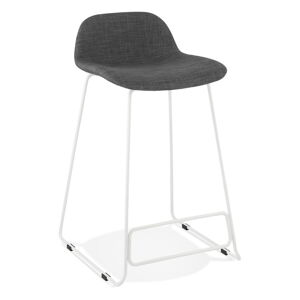 Černá barová stolička s bílýma nohoma Kokoon Vancouver mini, výška sedu 66 cm